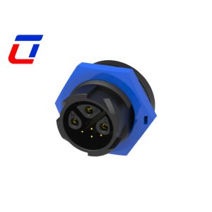 Push Lock Waterproof Data Cable Connector 3 Pin Power 4 Pin Panel Mount