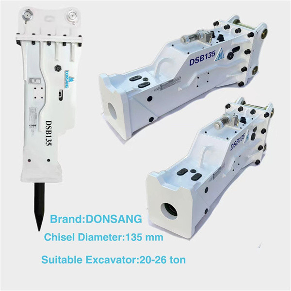 Quality 180 kgf/cm2 Hydraulic Hammer Breaker 165mm Wide Chisel Box Type Rock Breaker Attachment wholesale