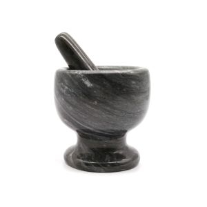 China Natural Marble Stone Mortar And Pestle Set Kitchen Spices Grinder on sale