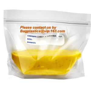 Reusable Leakproof Print Zip Lock Sandwich Bag, Fat bottom bag With Zip lock