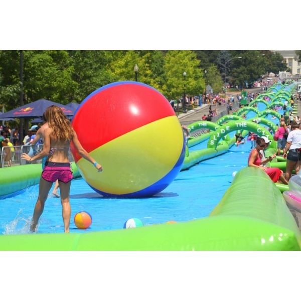 300 Meters Long Air Sealed Giant Inflatable Water Slide For A Family Fun Day