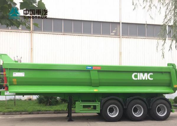 Quality CIMC 3 Axle 40CBM U Shape Rear Dump Trailer / Tip Trailer Long Service Life wholesale