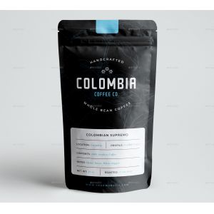 250g 340g 500g 140 Microns Stand Up Coffee Bag With Zipper