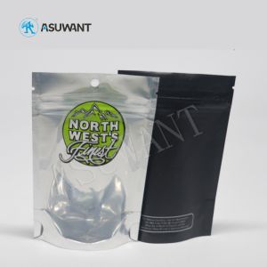 Zipper Top Sealing Mylar Bags Smell Proof 7g 28g 1oz Printed Matte Glossy