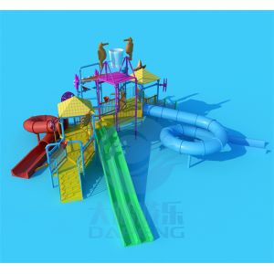 Medium Commercial Water Park Slides Fiberglass Water Playground Slides