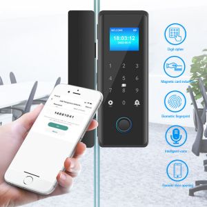 Cheap Smart Tuya App Door Lock 3D Face Recognition Biometric Code Card Access For Office for sale