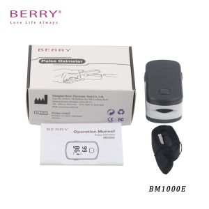 CE Plastic Digital Fingertip Pulse Oximeter Removable Battery Power Supply