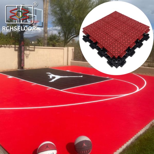 Quality Shock Absorbing Interlocking PP Tiles 34*34cm PP Tiles For Basketball Court wholesale