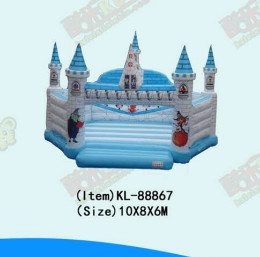 Waterproof Tarpaulin Inflatable Castles With Cartoon Patterns