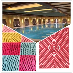 China 3W Pool/Bathroom/Washing Room/Kitchen Plastic Interlocking Maze Leak Grid Flooring Factory on sale