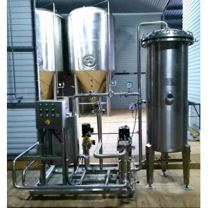 High Efficiency Beer Filtration Equipment , Beer Filling Machine SUS 304