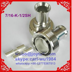 DIN 7/16 female connector soldering type for 1/2superflexible cable all brass