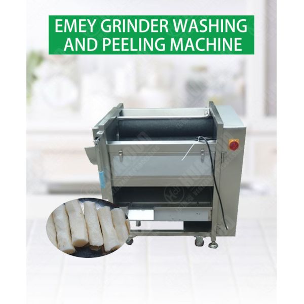 Brush Rolling 300kgs/h Potato Peeler Emery Yam cassava Peeling And Washing Machine