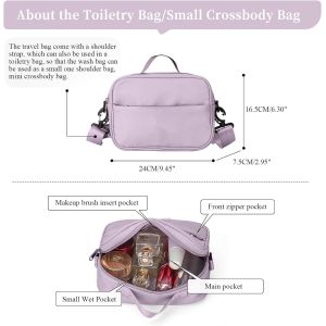 Airplane Friendly Carry On Dufflel Travel Bag With Wet Pocket Waterproof Large