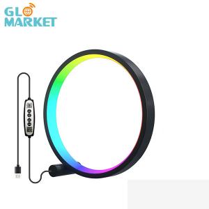 China Modern Smart RGB Ring Desk Lamp 3 Color Temperature Remote / Switch Control on sale