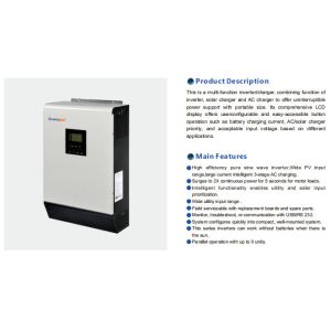 5KW Hybrid Off Grid Inverter High Frequency Pure Sine Wave Inverter HFM