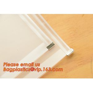 Cheap promotional clear zip lock waterproofe plastic pvc zipper file folder bag