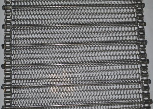 Quality 304 SS Flat Flex Wire Belt , Mesh Spiral Conveyor Belt For Food Processing wholesale