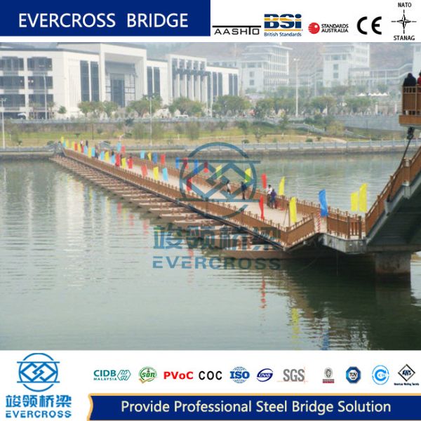 Quality OEM Floating Pontoon Bridge Portable Steel Bridge For Pedestrian wholesale