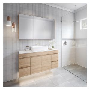 Apartment Bathroom Vanity Combo with Mirror Customized Waterproof Modern