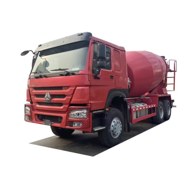 Quality 12cbm Red Used Concrete Mixer Truck With Pump Sinotruk HOWO wholesale