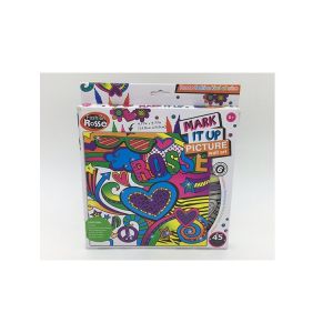 Children 2 In 1 Drawing Art And Craft Board With 45Pcs Decorative Sticky Geme