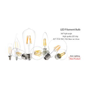 Cheap 8W Edison A60 glass global LED Filament Bulb Candle C35Light E27 A60 cover Sapphire filame for sale