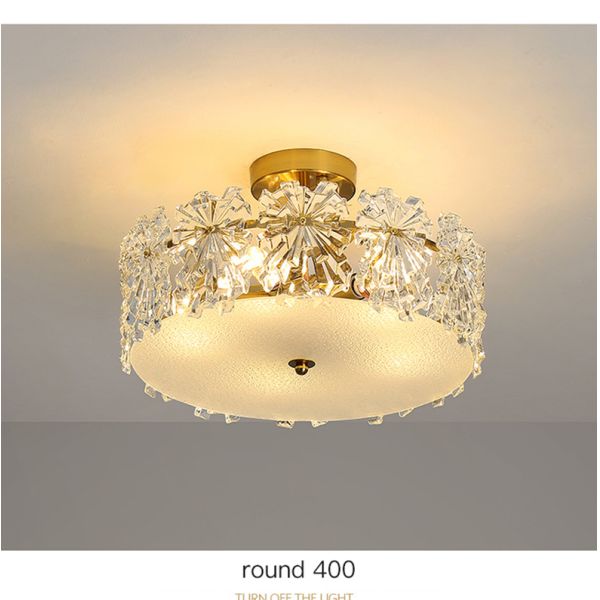 Transparent Glass Led Chandelier For Living Room Foyer Hall Luxury Ceiling Lamp Decor Kitchen leaf chandelier(WH-CY-250)