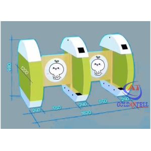 Cheap High Speed Sliding Turnstile Gate Half Height With QR Code / RFID Access Controller for sale