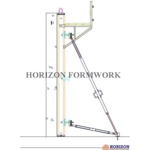Construction Wall Forming Systems with Top Scaffold Brackets as Safety Platform