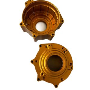 Customized Size CNC Turning Milling Parts with Gold Oxidation Surface Treatment