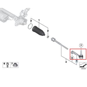For Rolls-Royce Cullinan Right Outer Tie Rod Ball Joint OEM 32106880738