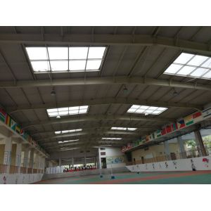 Q345B Material Garage Steel Frame , Industrial Garage With Colored Steel