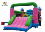 Durable PVC Pink Princess Inflatable Commercial Bounce Houses For Kids Outdoor