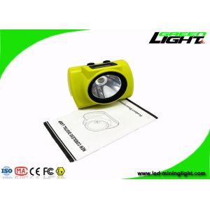 China 18000lux IP68 Waterproof Miners Headlamp Rechargeable With OLED Screen USB Charger on sale