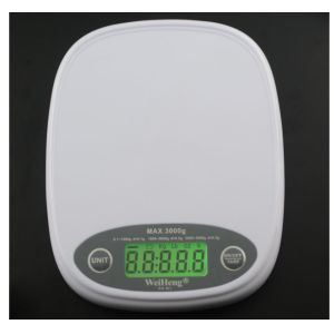 White / Orange High Precision Kitchen Scale 5kg Max Capacity