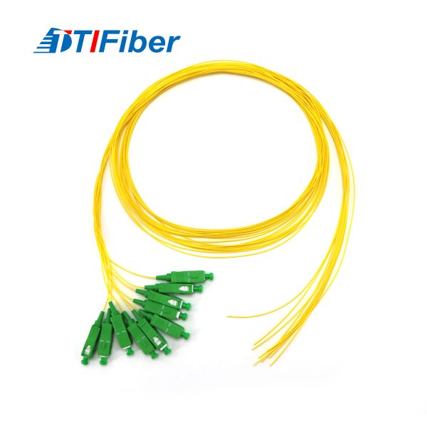 Quality Singlemode Simplex G652D G657A Fiber Optic Pigtail SC / APC 0.9mm 9/125 wholesale