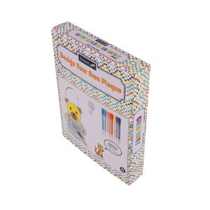 Custom Food Box Foldable 350g Ivory Board Paper Colored markers crayons pencils