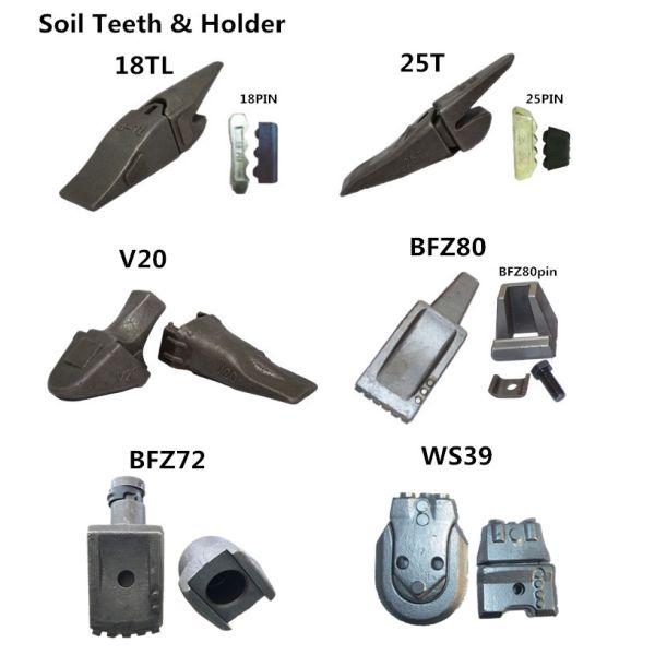 Soil Teeth High Strength 18TL 18S Soil Teeth Hard Ground Application