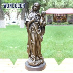 Cheap 3D Design Bronze Statues Sculpture 170cm Woman Holding A Child for sale