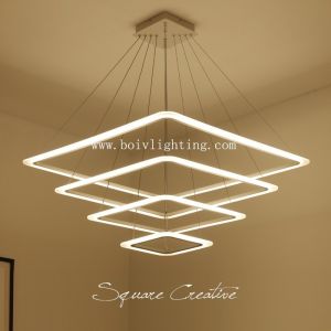 LED Hanging Lights With Roud Acrylic Pendant Lightings 3000K/4000K/6000K