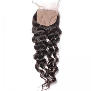 Cheap Natural Wave Real 4x4 Silk Base Closure Grade 6A For Black Women for sale