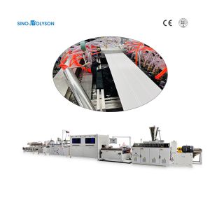 Cheap 380v 415v 5~8m/min Higher Speed PVC Wall Panel Making Machine Output 250kg/hr for sale