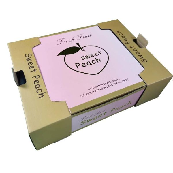 Quality Peach Cardboard Fruit Tray Gift Pack Foldable With Foam Cardboard Insert wholesale