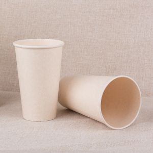 Disposable biodegradable sugarcane PLA bagasse paper soybean milk cup drinking