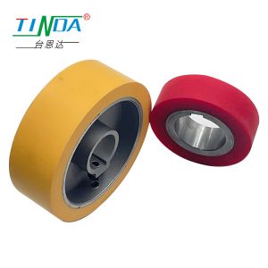 SGS Grooved Rubber Roller Wheel For Paper PVC CPL Veneer Auto Wrapping Machine