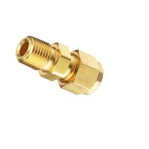 Double Ferrule Compression Heat Exchanger Components Brass Union Connector