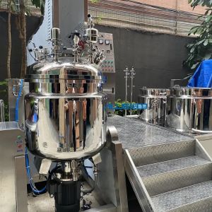 Double Jacket Body Lotion Making Machine Cream Homogenizer Mixer Cosmetic