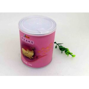 China Food Grade Paper Tube Packaging With Air - Tight Easy Peel Off Lid For Nuts on sale