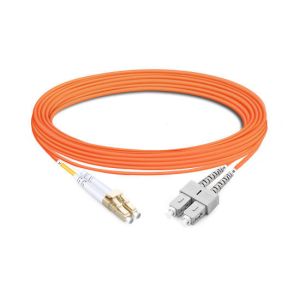 10m (33ft) Duplex OM2 Multimode LC UPC To SC UPC PVC (OFNR) Fiber Patch Cord